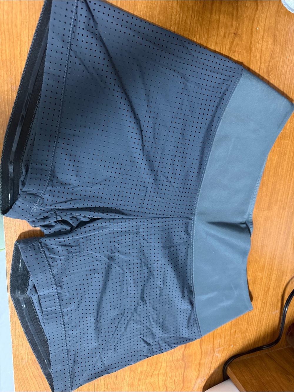 Kinona Black Athletic Perforated Mesh Training Shorts
